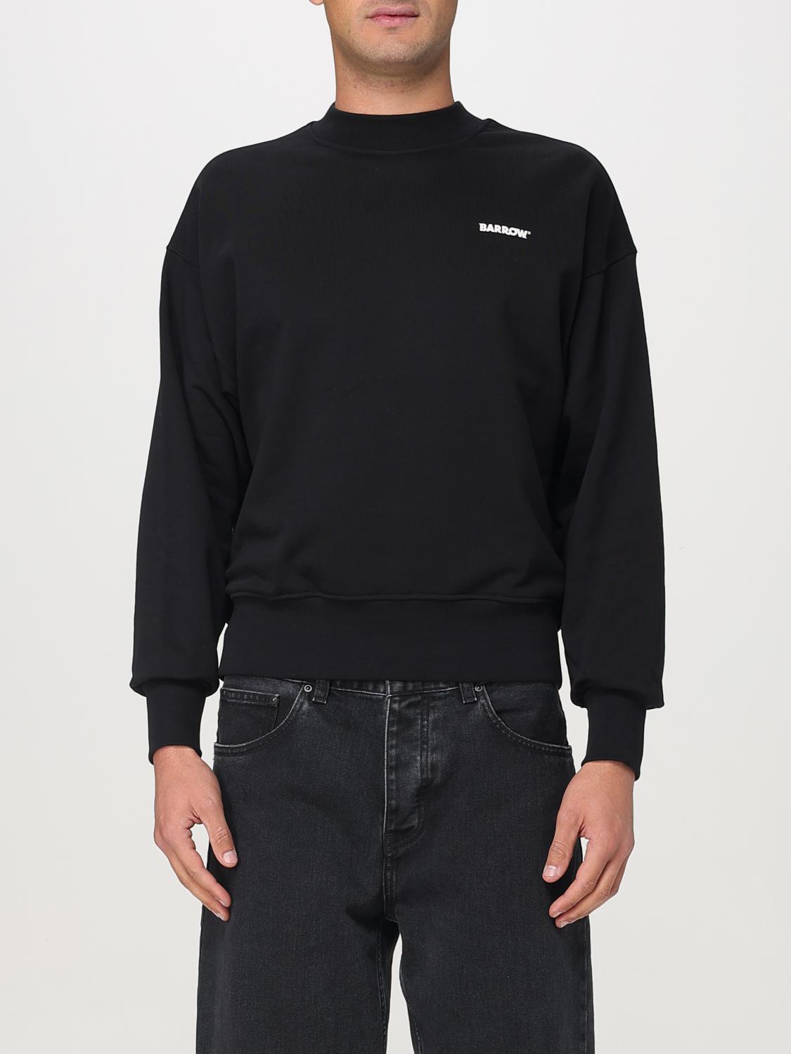 Barrow Cotton Sweatshirt With Iconic Charm In Black