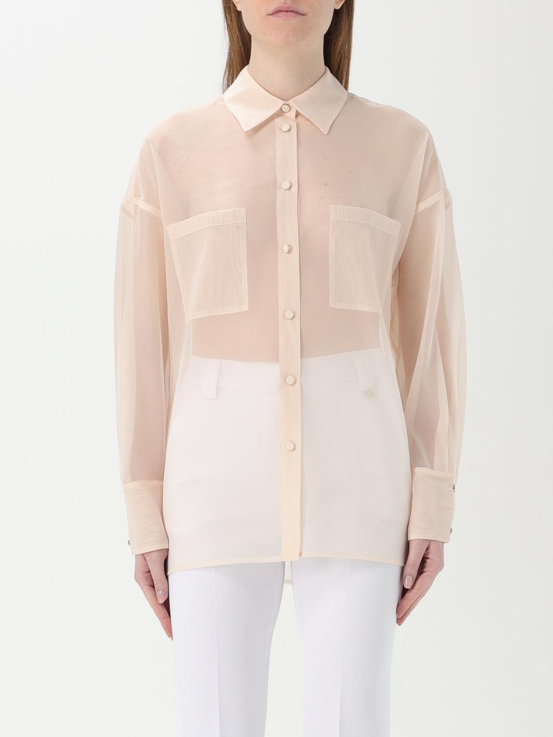 Liu •jo Shirt With Chest Pockets And Collared Neck In Pink