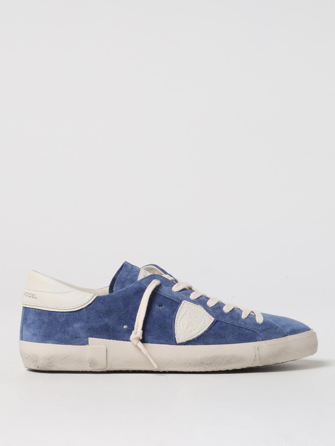 Philippe Model Leather Sneakers In Blau