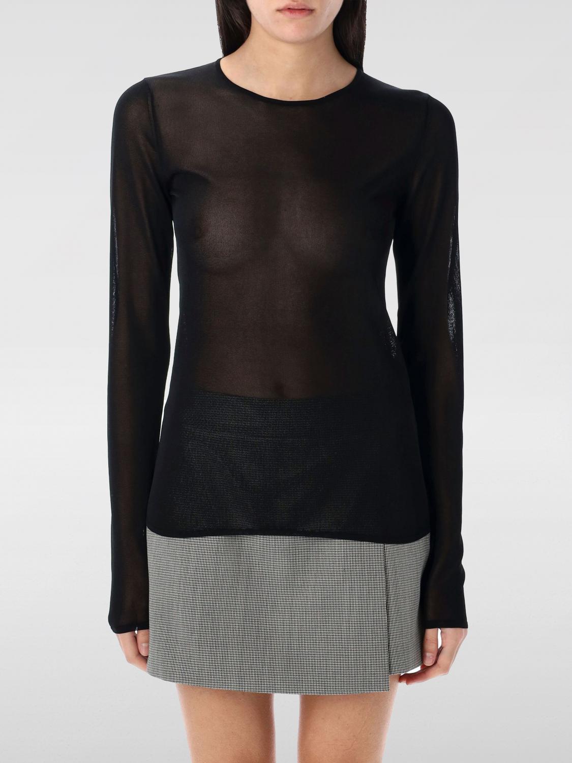 Golden Goose Black Semi-transparent Sweater In Black
