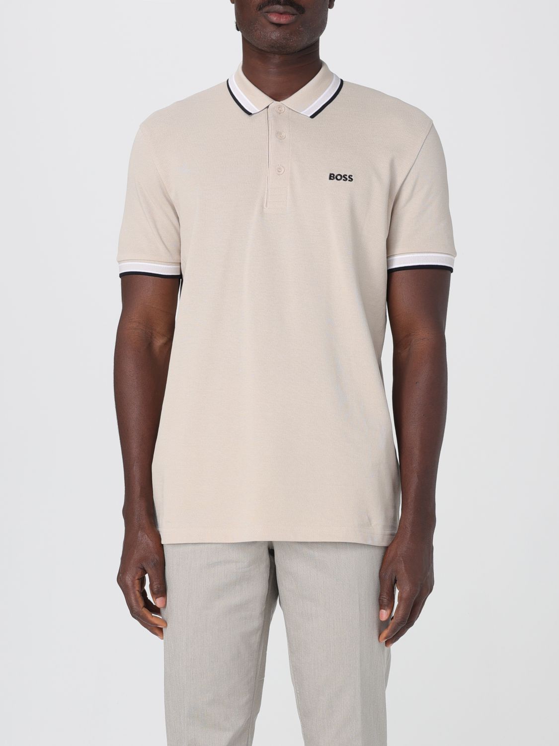 Shop Hugo Boss Polo Shirt Boss Men Color Beige