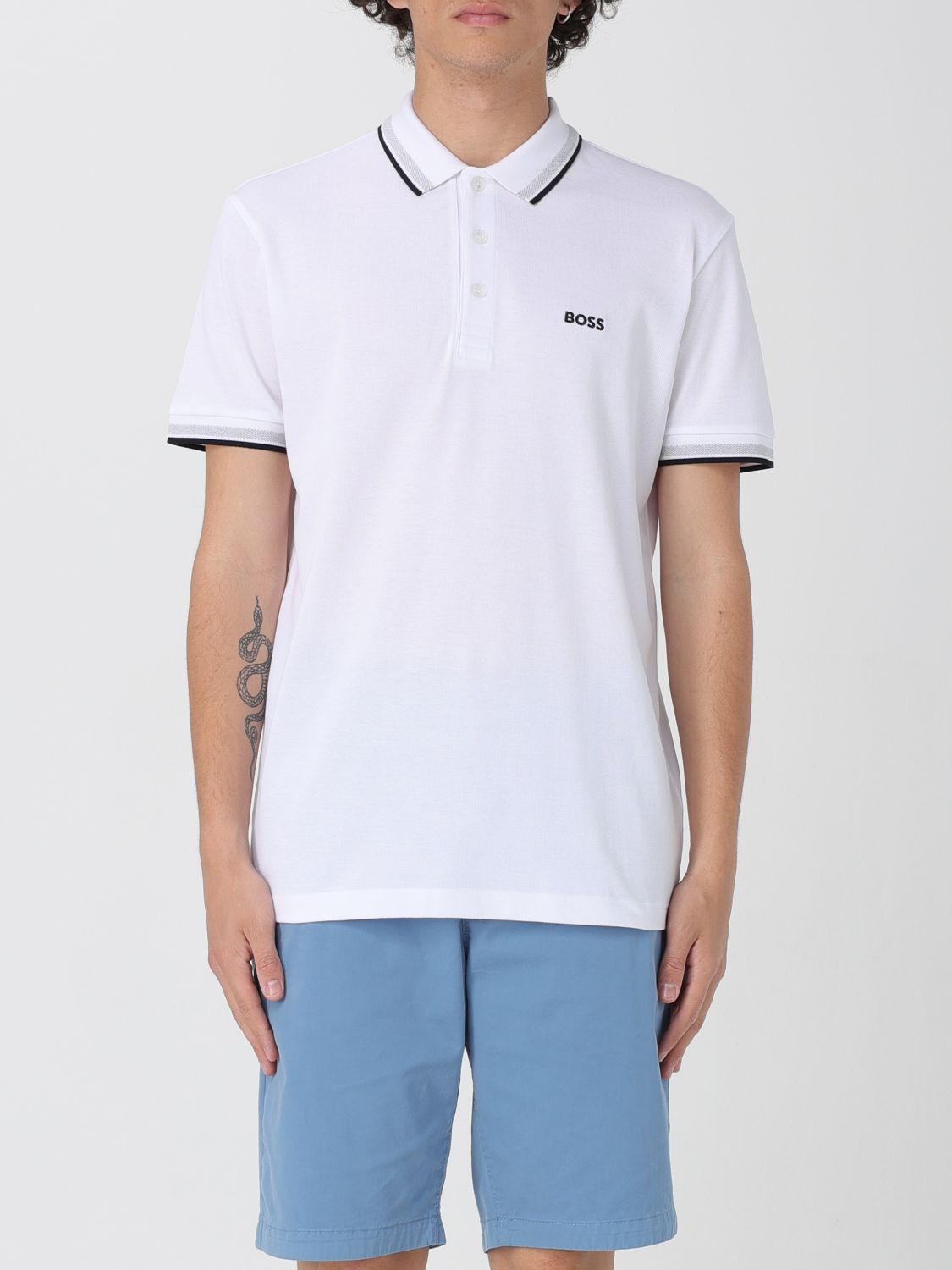 Shop Hugo Boss Polo Shirt Boss Men Color White 1
