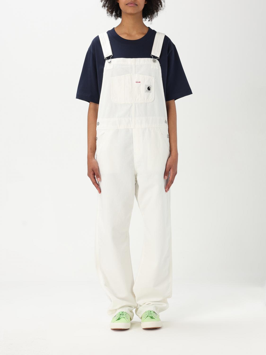 Shop Carhartt Pants  Wip Woman Color White
