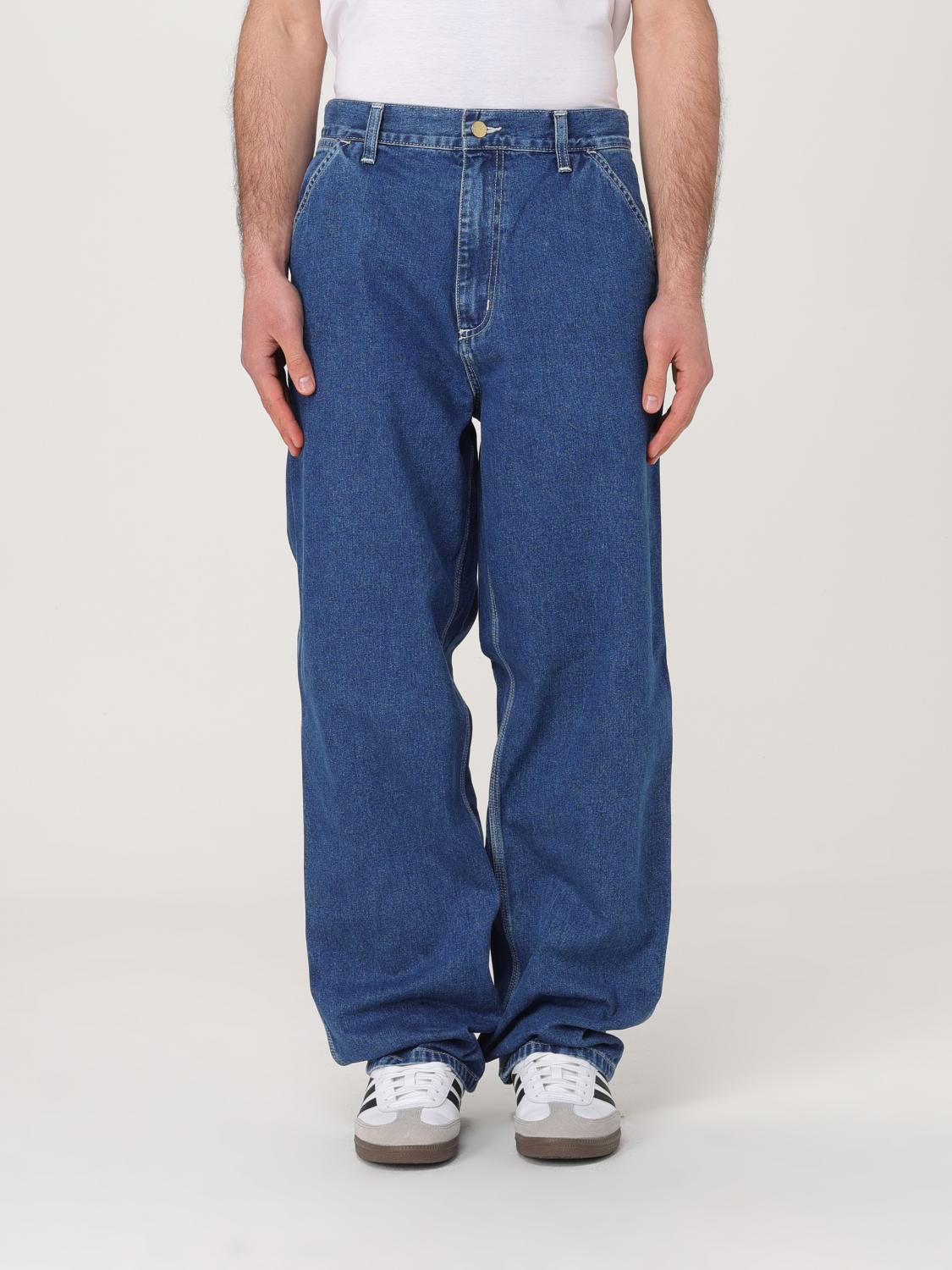 Carhartt Wip Pantalone In Denim Single Knee In Blue