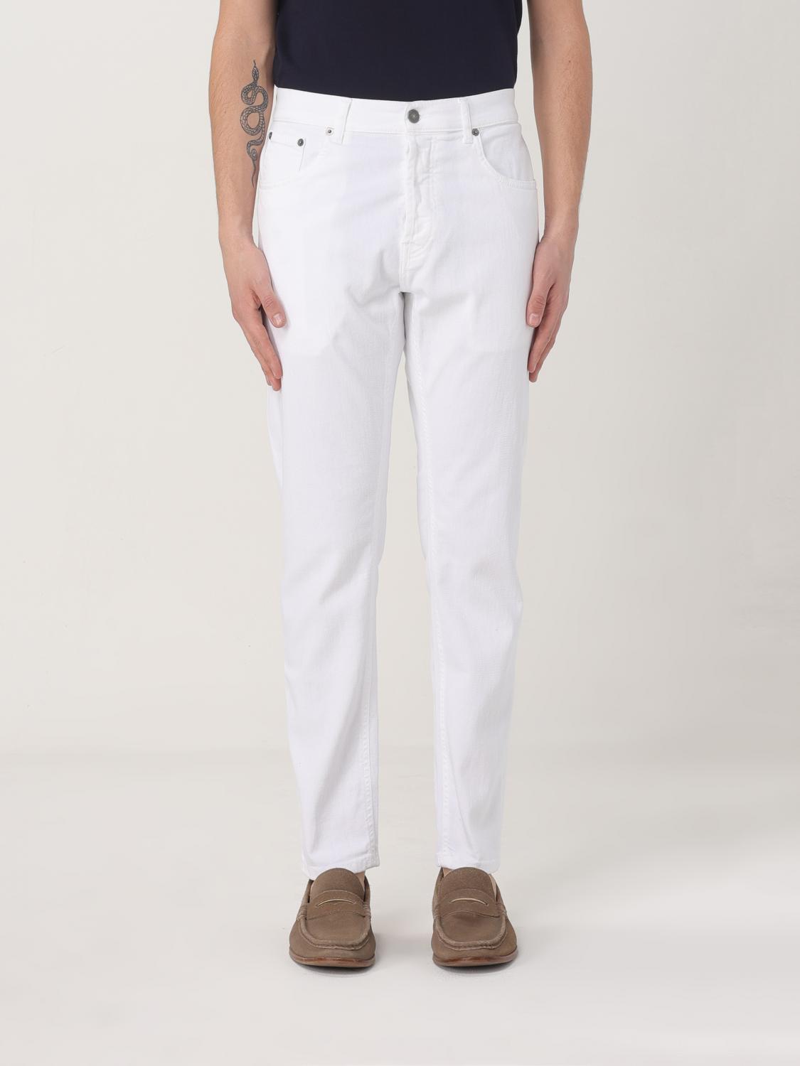 Dondup Denim Trousers With Belt Loops In White