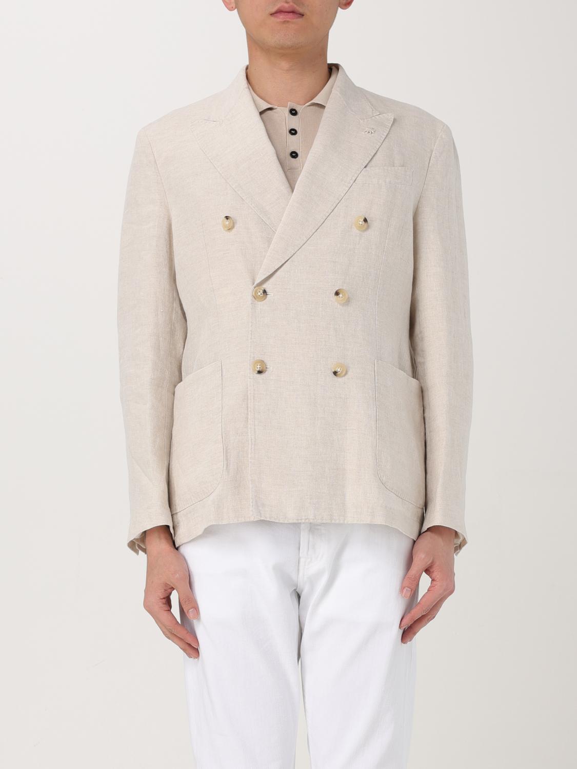 Manuel Ritz Man Blazer Beige Size 42 Cotton In Yellow Cream