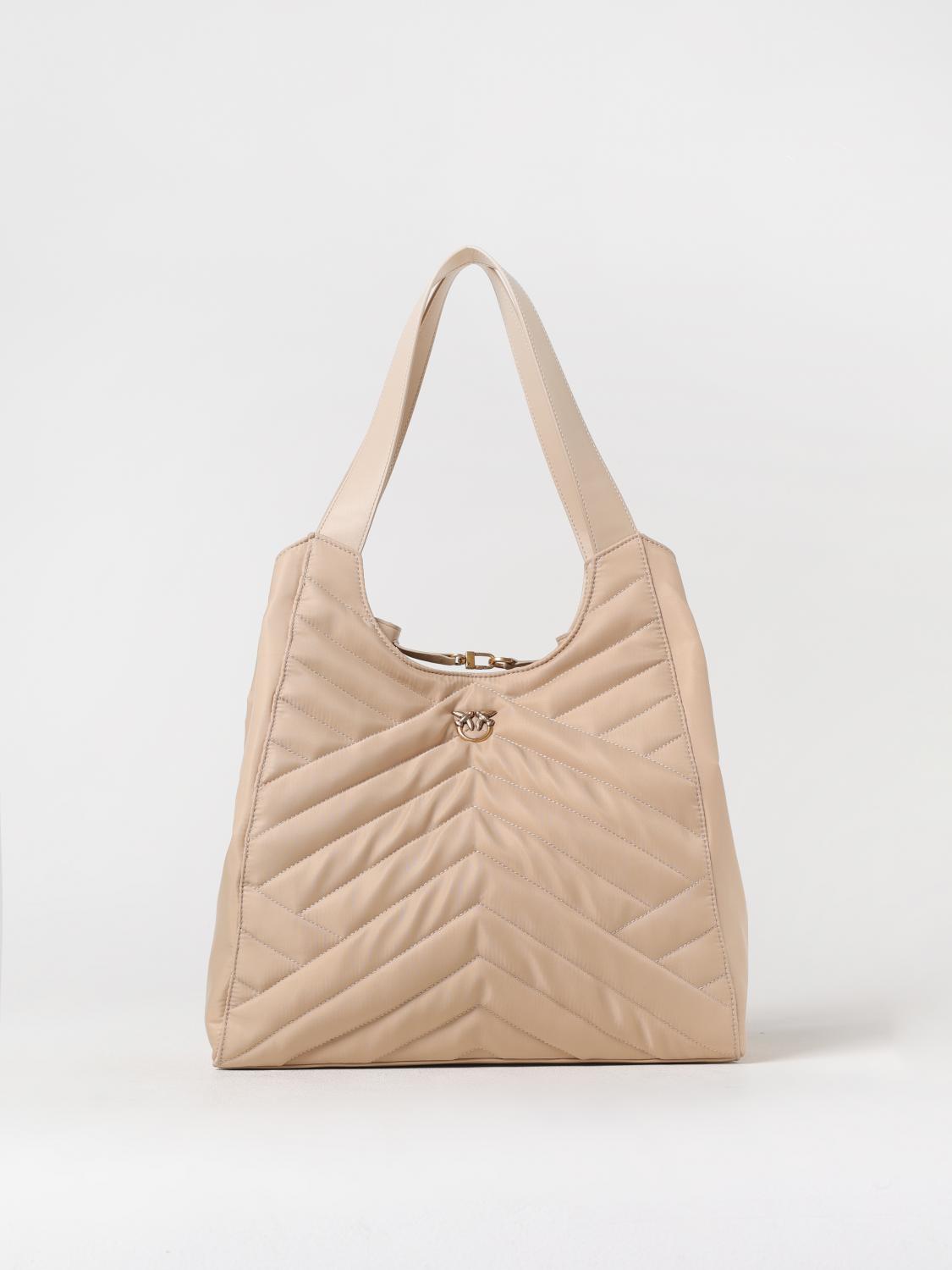 Pinko Tote Bags Woman Color Beige In Beige