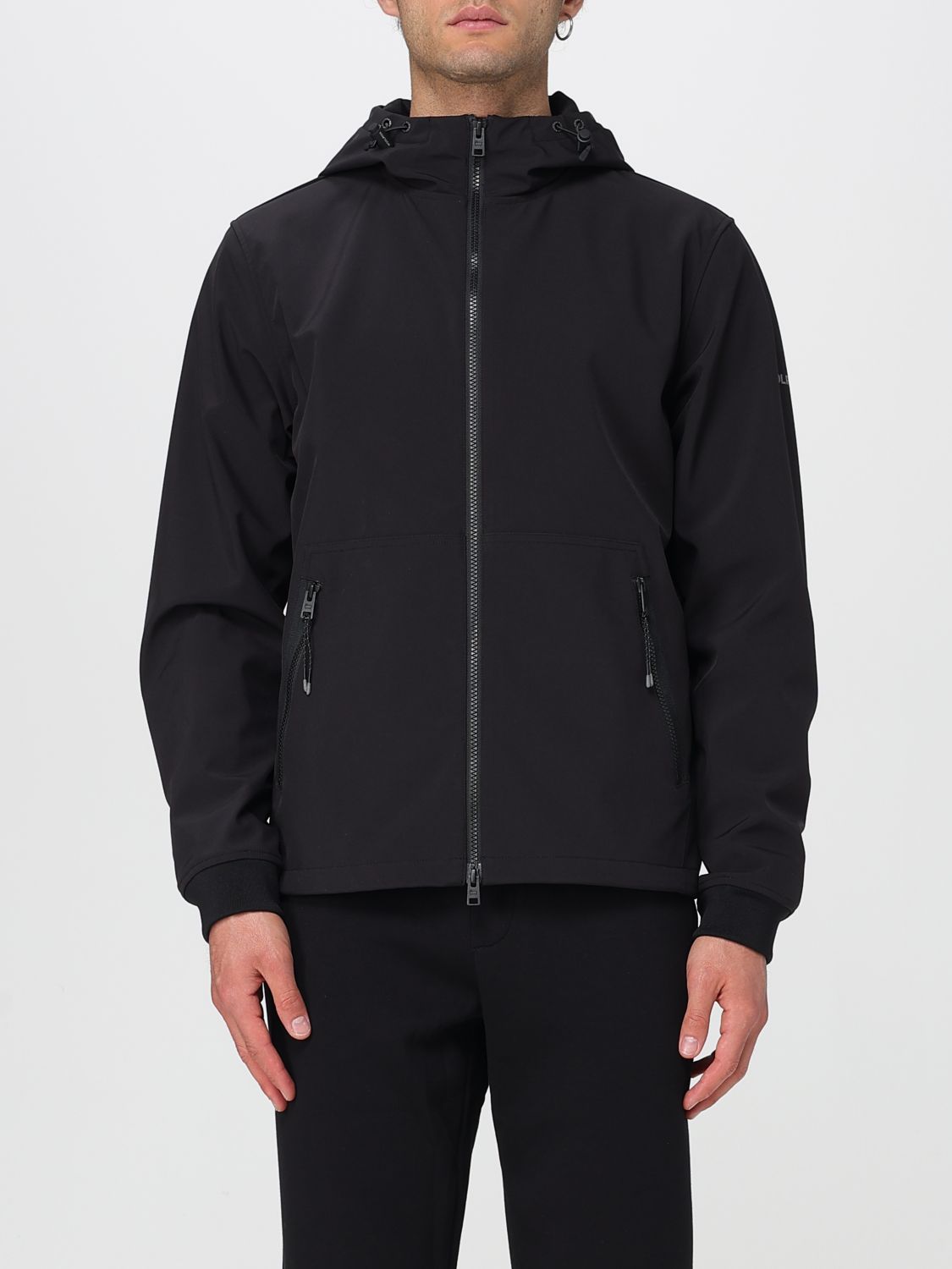 Woolrich Pacific Jacket In Black Softshell