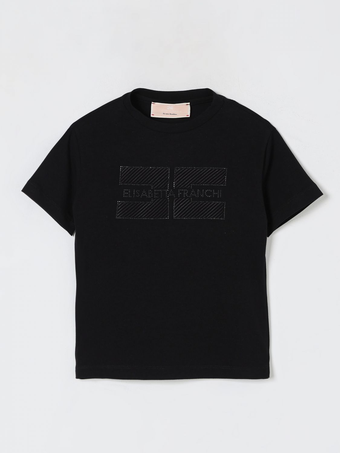 Shop Elisabetta Franchi La Mia Bambina T-shirt Kids Color Black