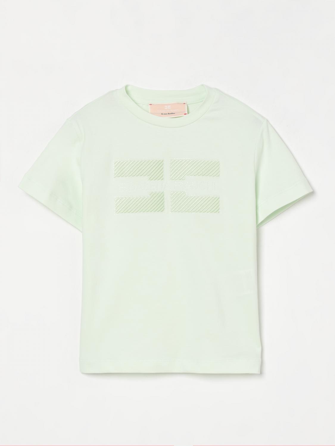 Shop Elisabetta Franchi La Mia Bambina T-shirt Kids Color Mint