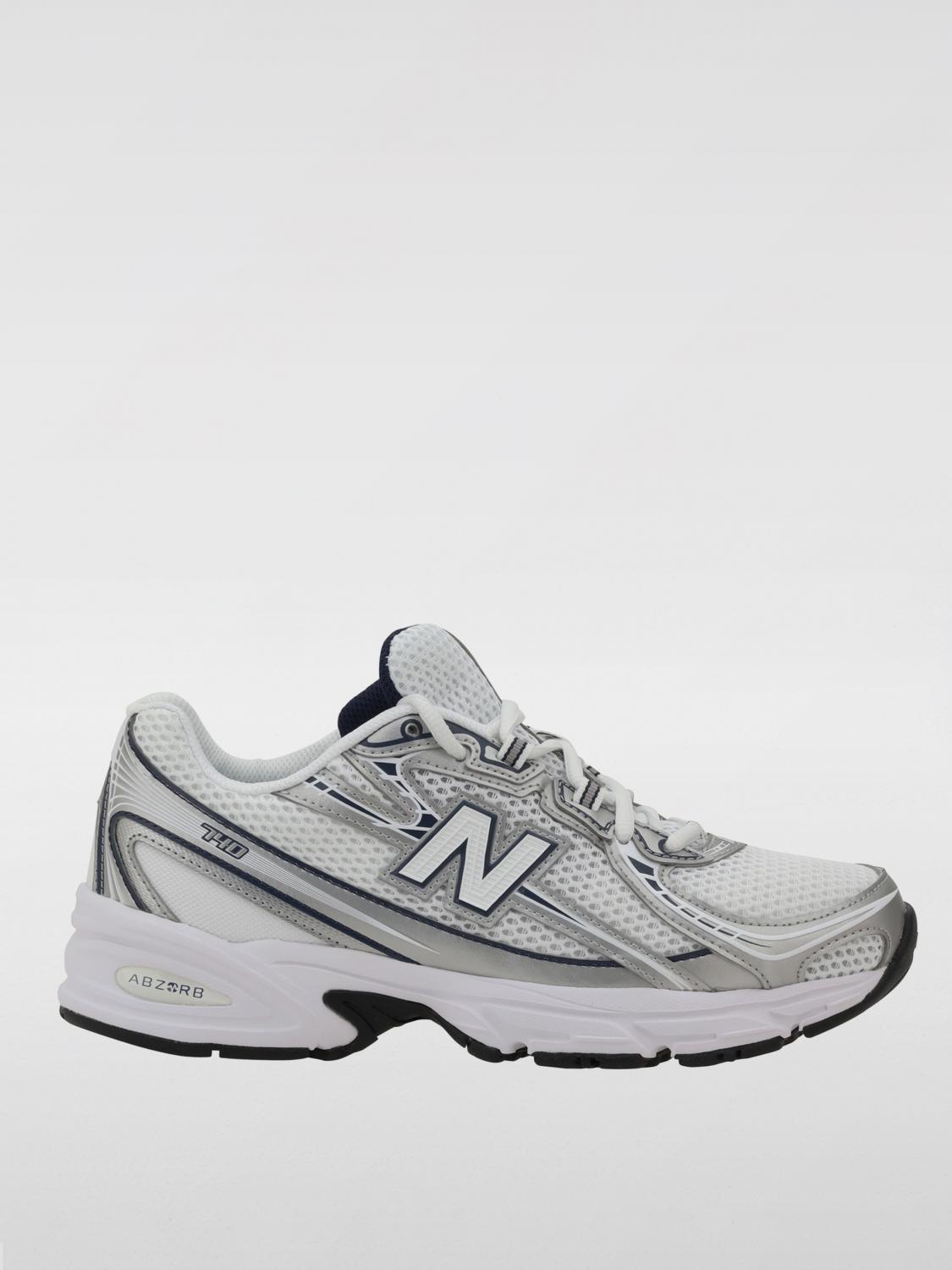 New Balance Mesh And Leather Sneakers In White