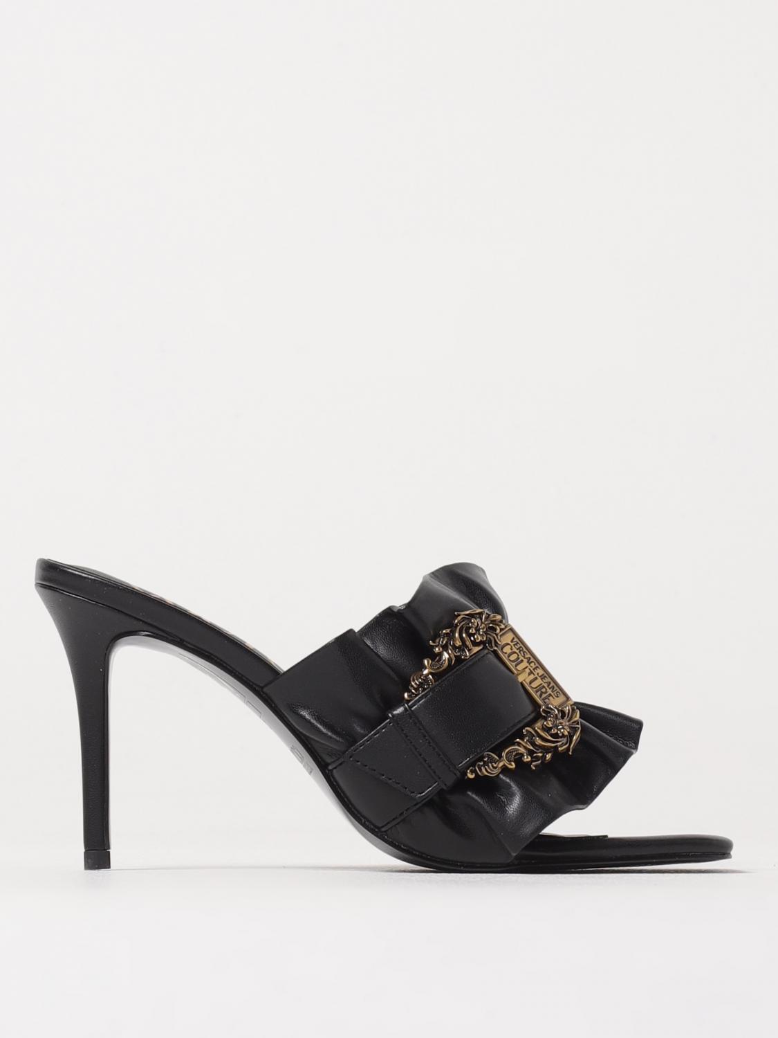 VERSACE JEANS COUTURE HEELED SANDALS VERSACE JEANS COUTURE WOMAN COLOR BLACK G61519002