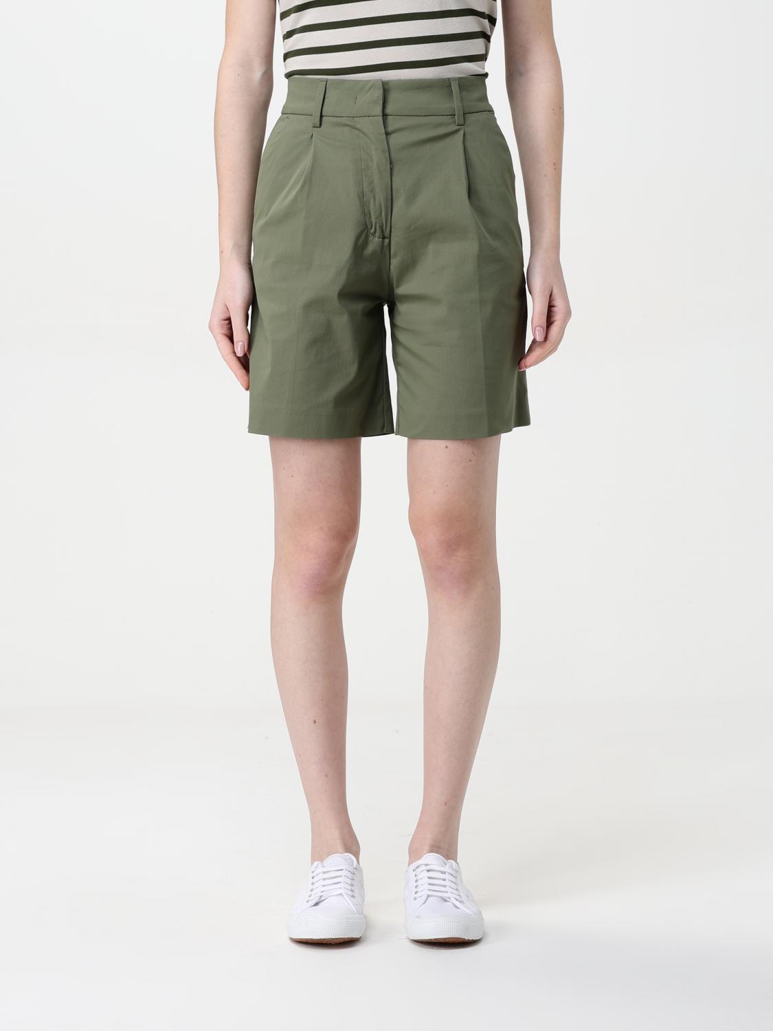 Shop K-way Short Woman Color Green In Grün