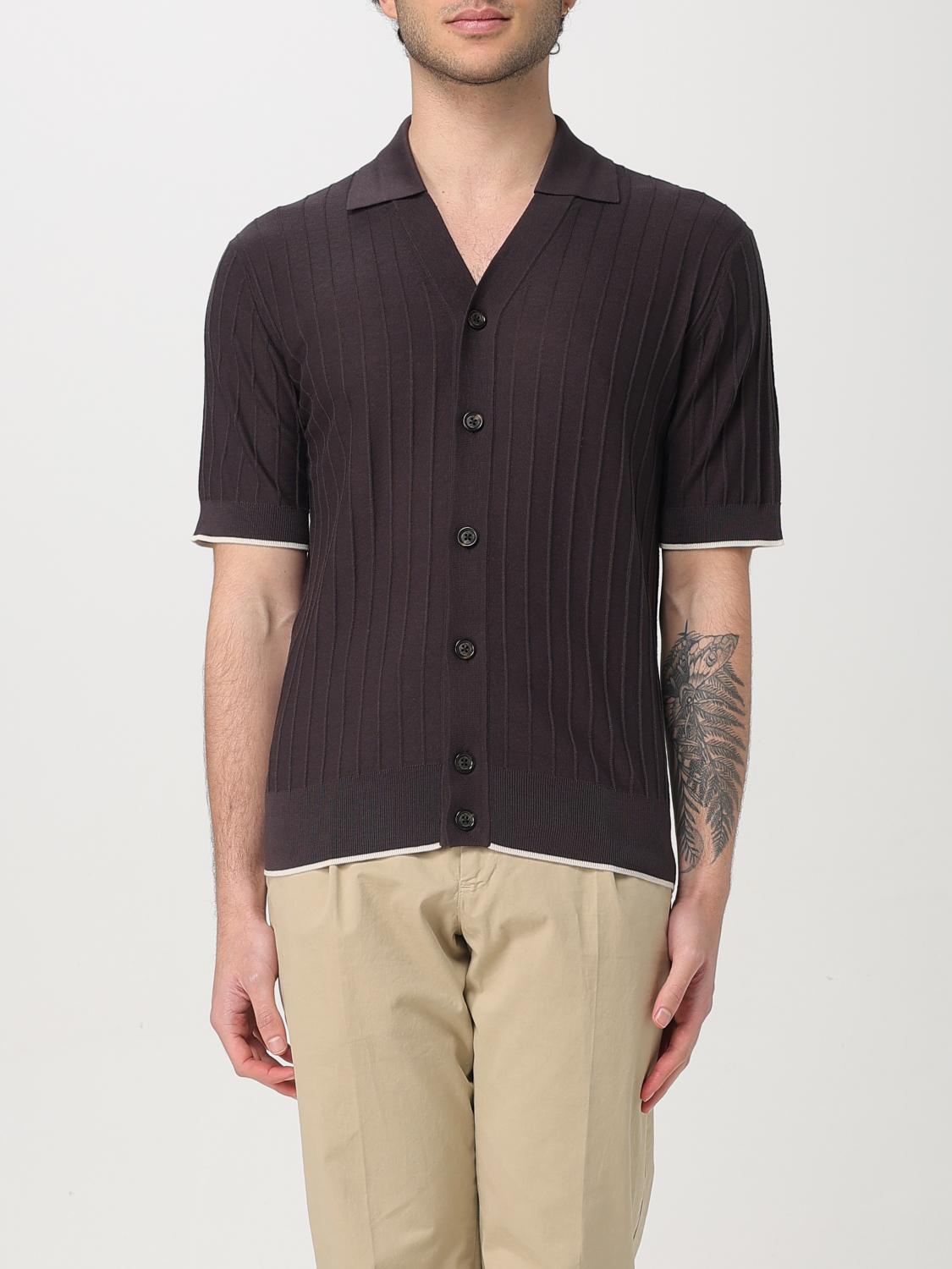 Shop Paolo Pecora Polo Shirt Men Color Brown