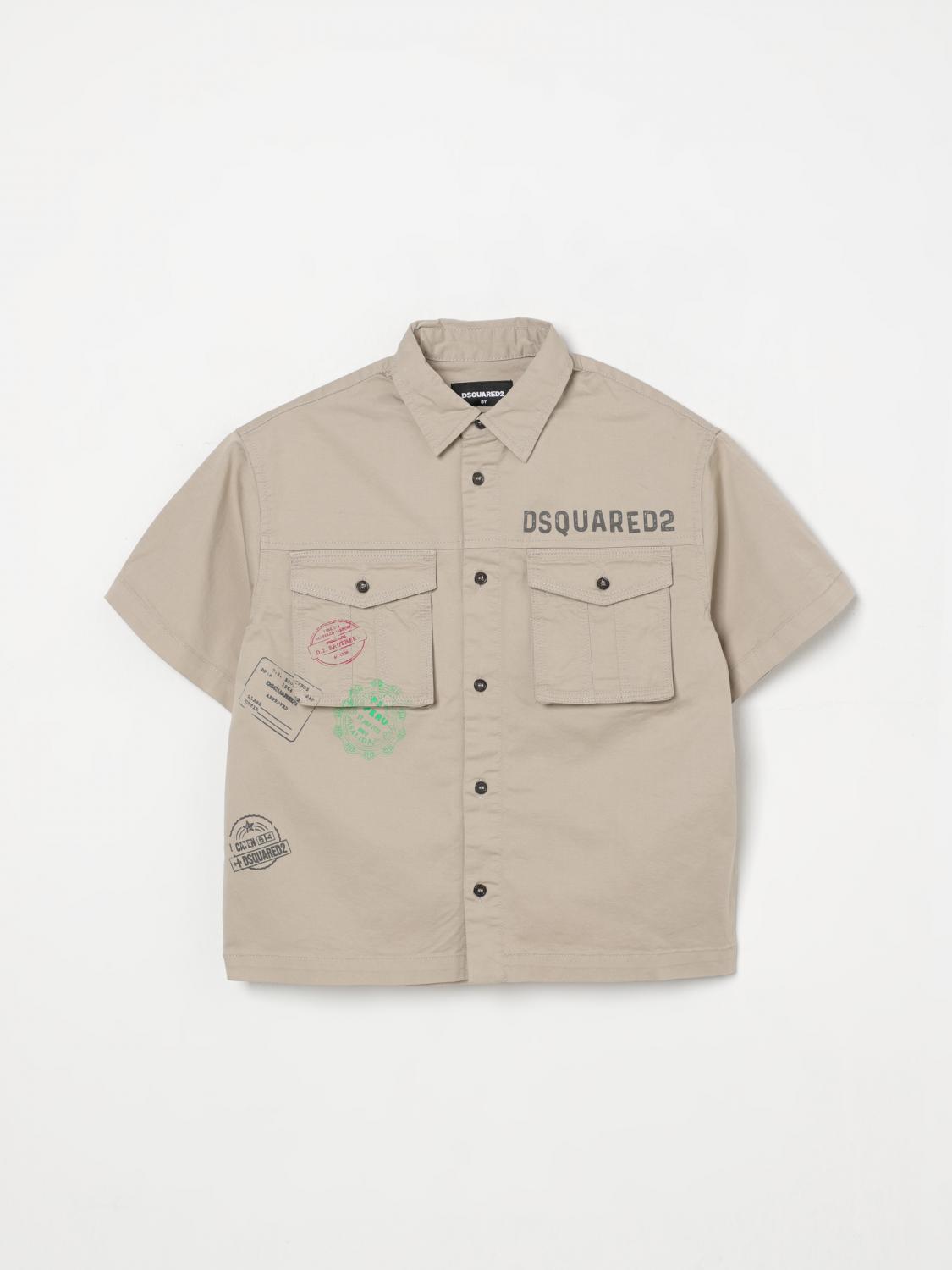 Dsquared2 Shirt Kids Color Mouse Grey In Mouse Grey