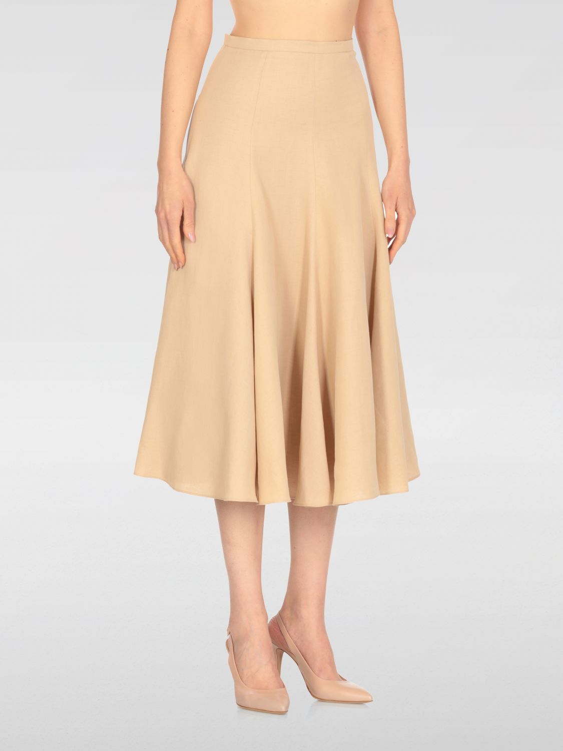 Shop Fabiana Filippi Skirt Woman Color Sand