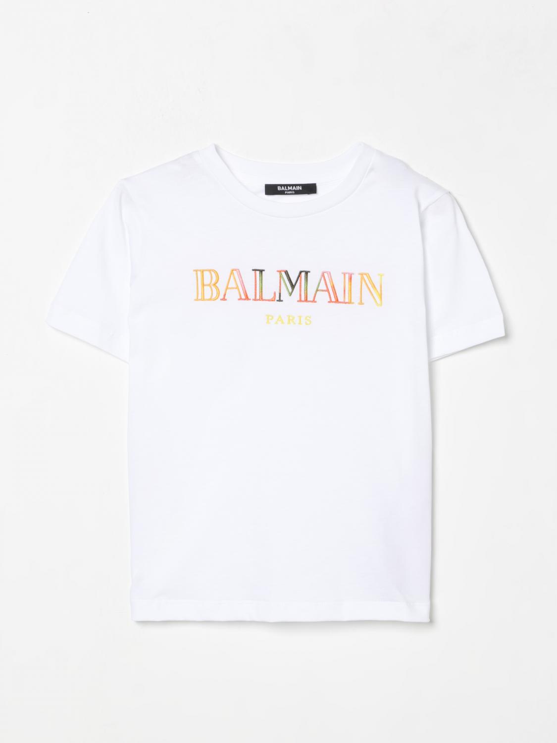 Balmain T-shirt Kids Color White In White