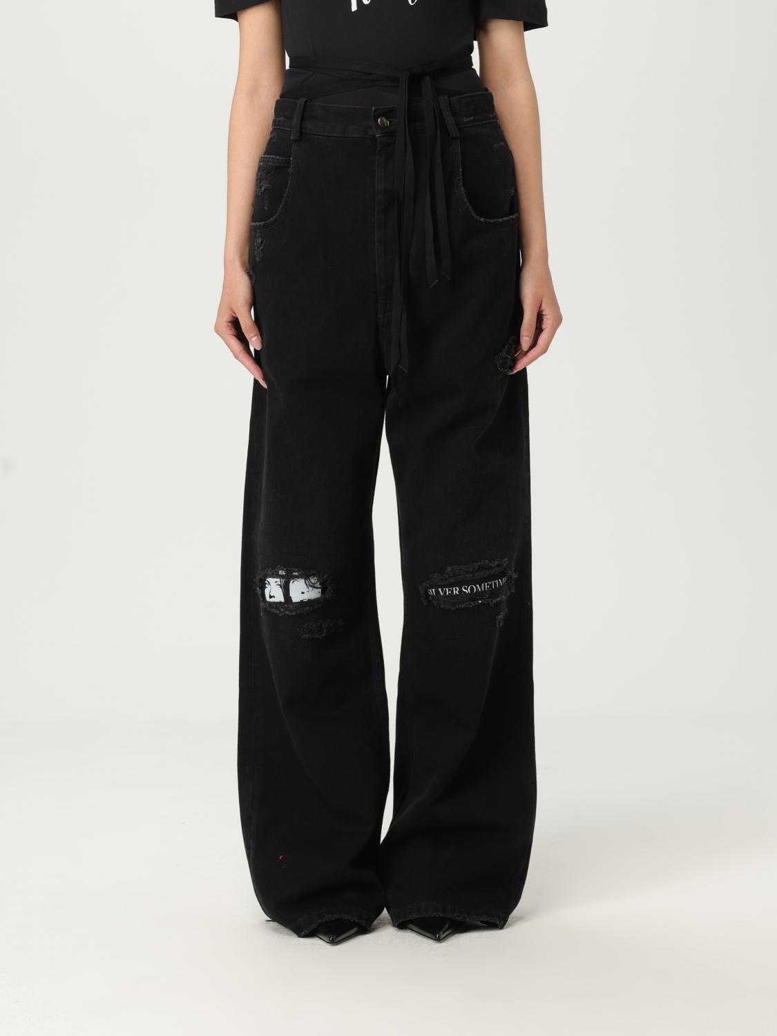 Ann Demeulemeester Jeans  Woman Color Black