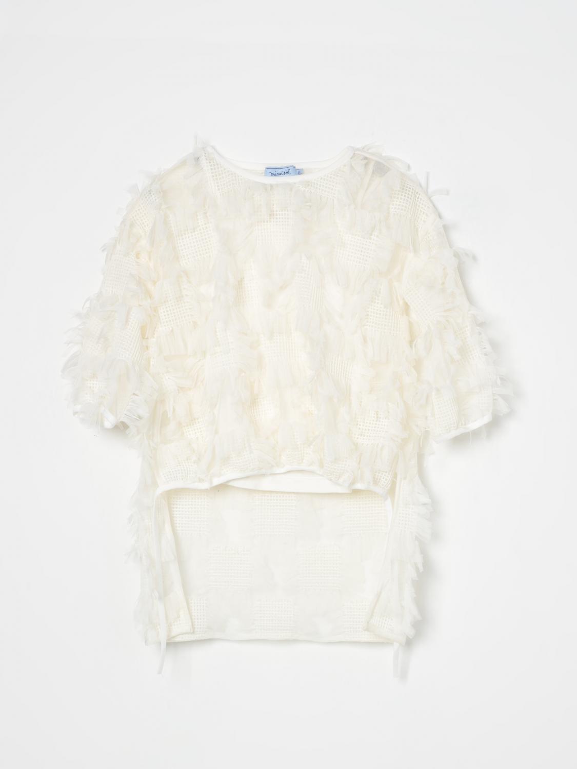 Mi Mi Sol Top  Kids Color Yellow Cream In Yellow Cream