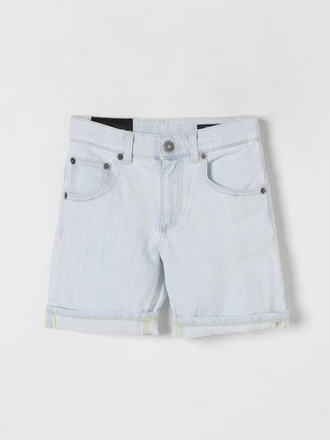 Shop Dondup Shorts Kids Kids Color Gnawed Blue