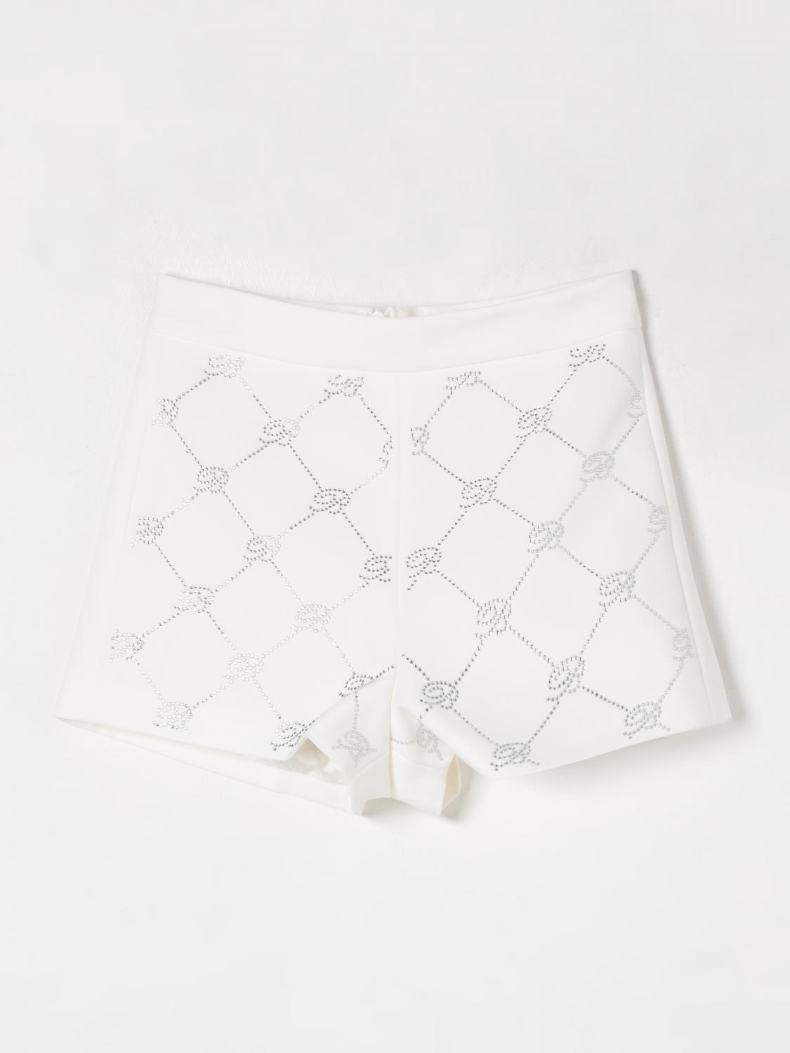 Miss Blumarine Short Kids Color Ivory In Ivory