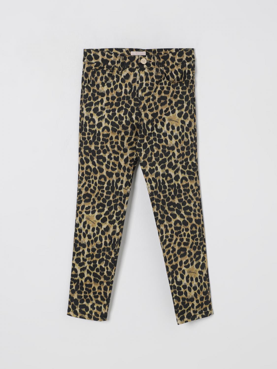 Miss Blumarine Pants Kids Color Beige In Beige