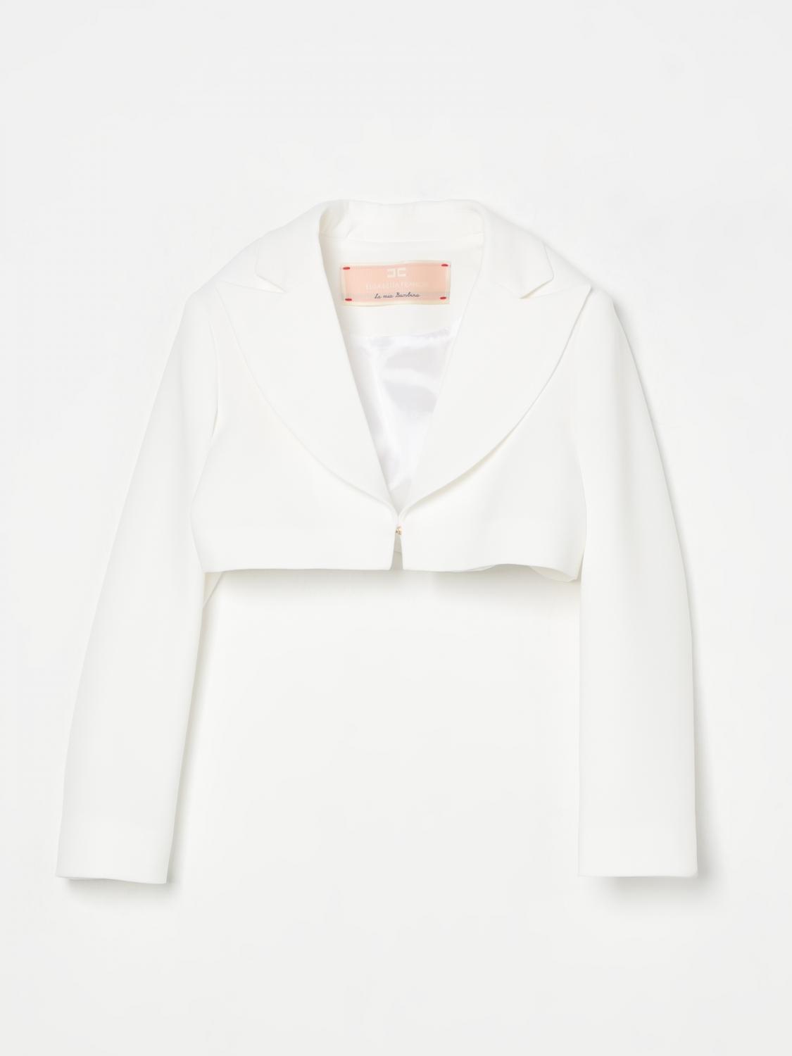 Shop Elisabetta Franchi La Mia Bambina Blazer Kids Color Yellow Cream