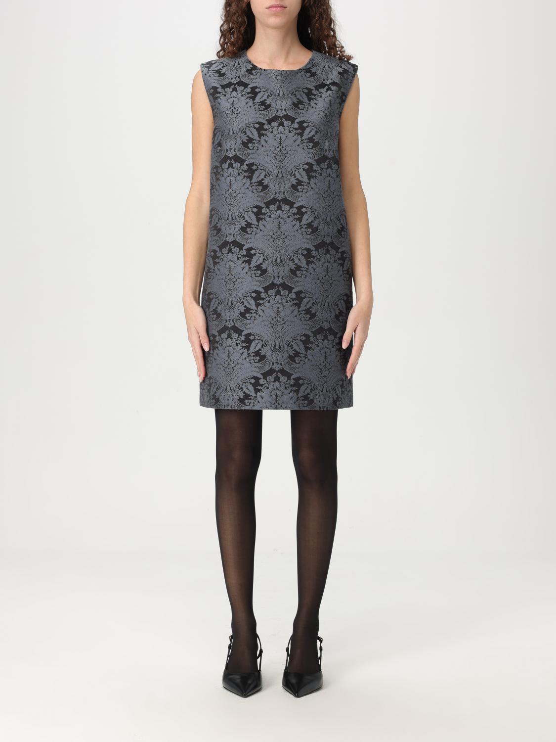 Max Mara Romania Baroque Jacquard Sleeveless Mini Dress In Wasser