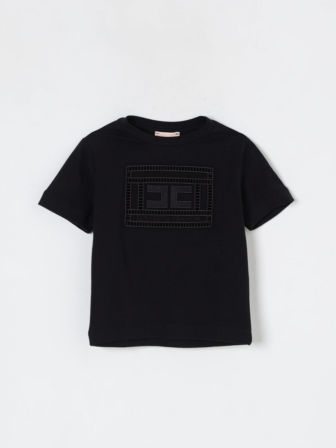 Shop Elisabetta Franchi La Mia Bambina T-shirt Kids Color Black