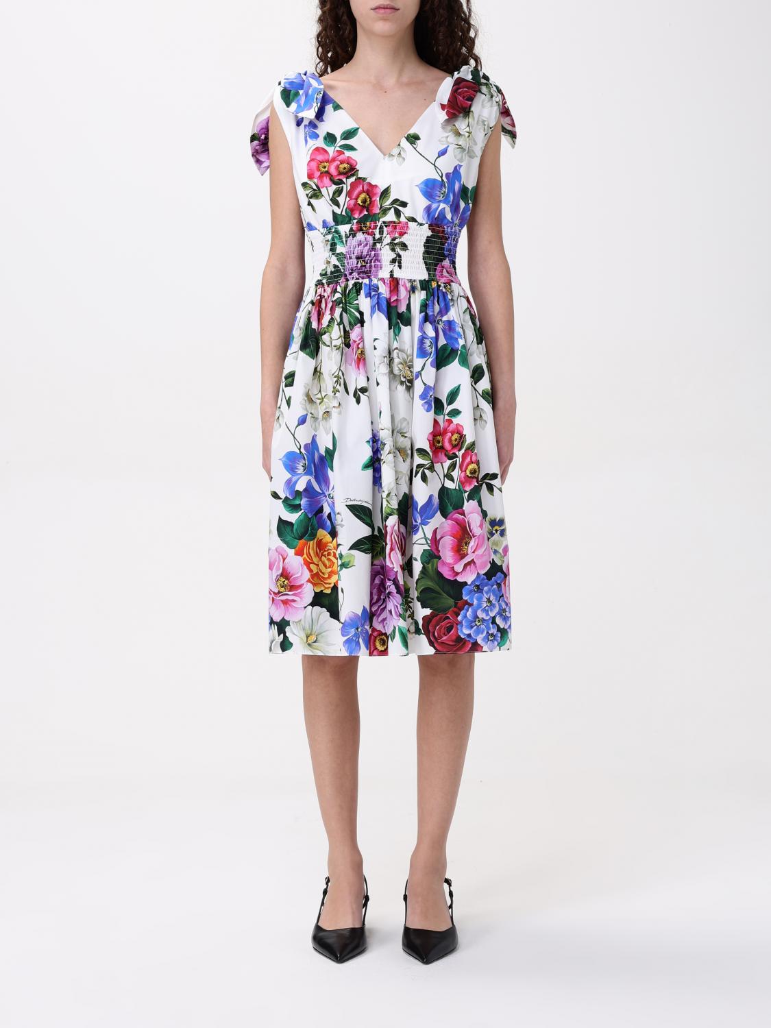Shop Dolce & Gabbana Dress Woman Color Multicolor