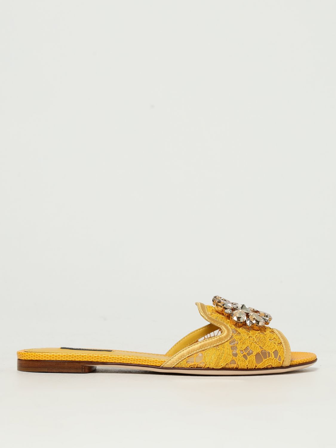Shop Dolce & Gabbana Flat Sandals Woman Color Pink