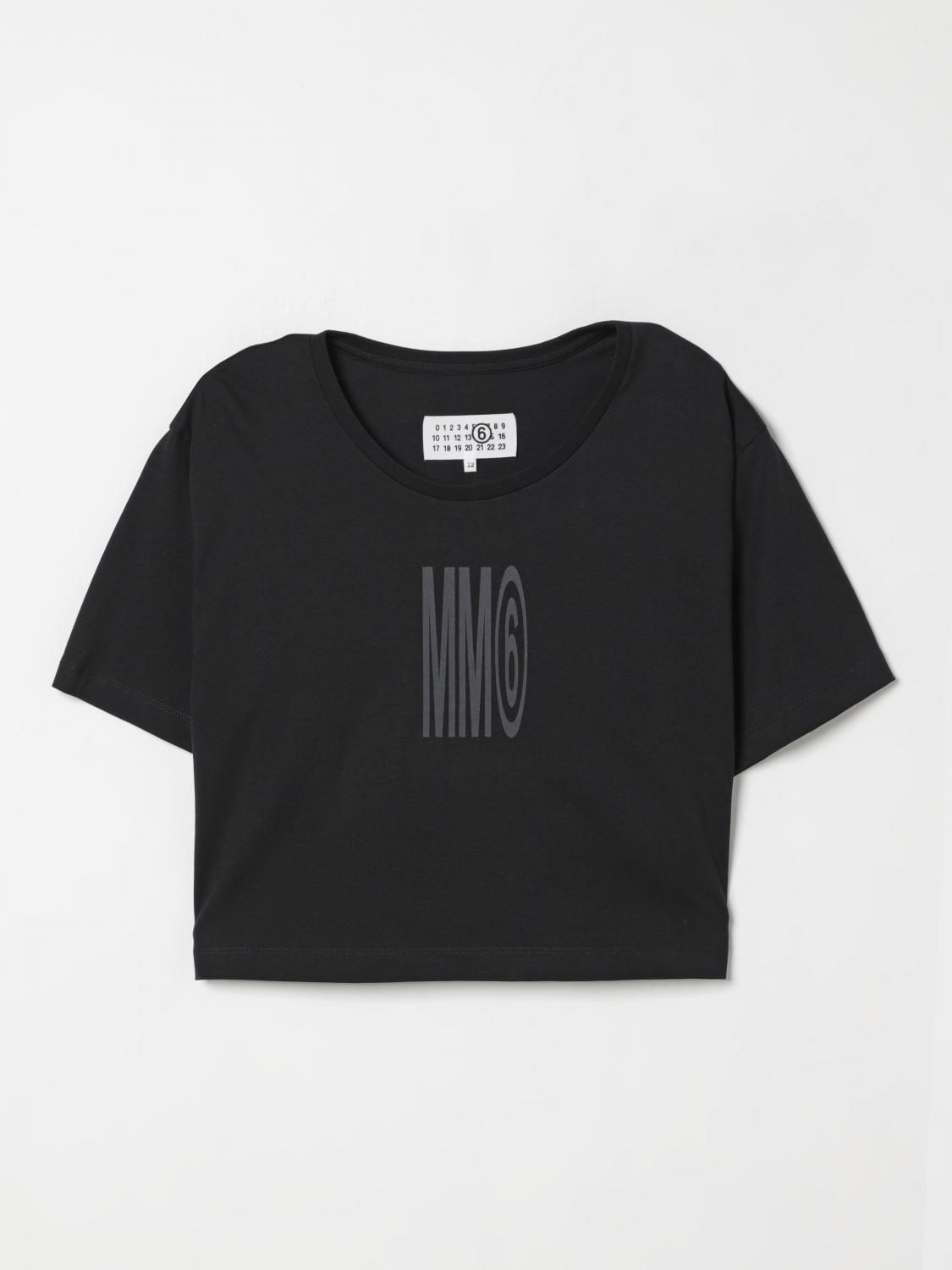 MM6 MAISON MARGIELA T-Shirt Kids color Black　MM6 MAISON MARGIELA Tシャツ キッズカラー ブラック MM6
