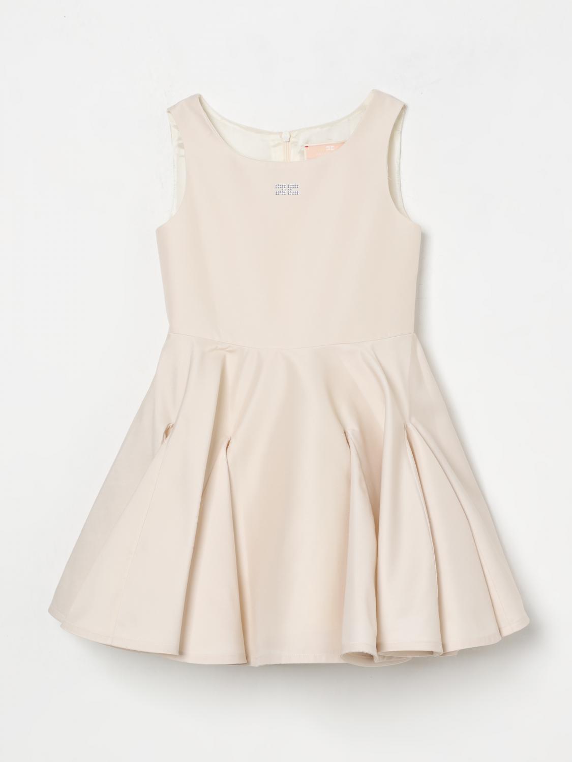 Elisabetta Franchi La Mia Bambina Dress Kids Color Butter In Butter
