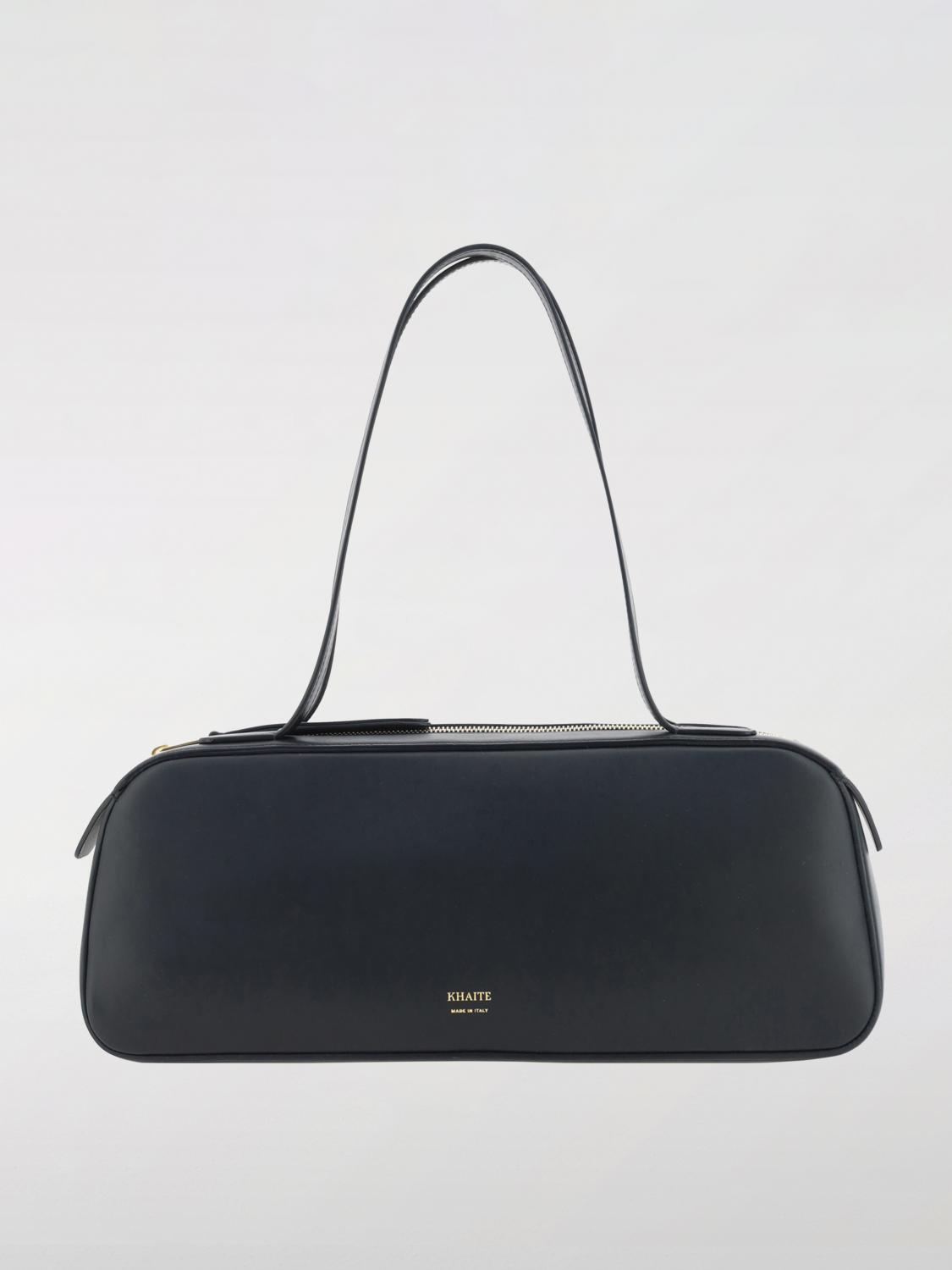 Shop Khaite Shoulder Bag Woman Color Black
