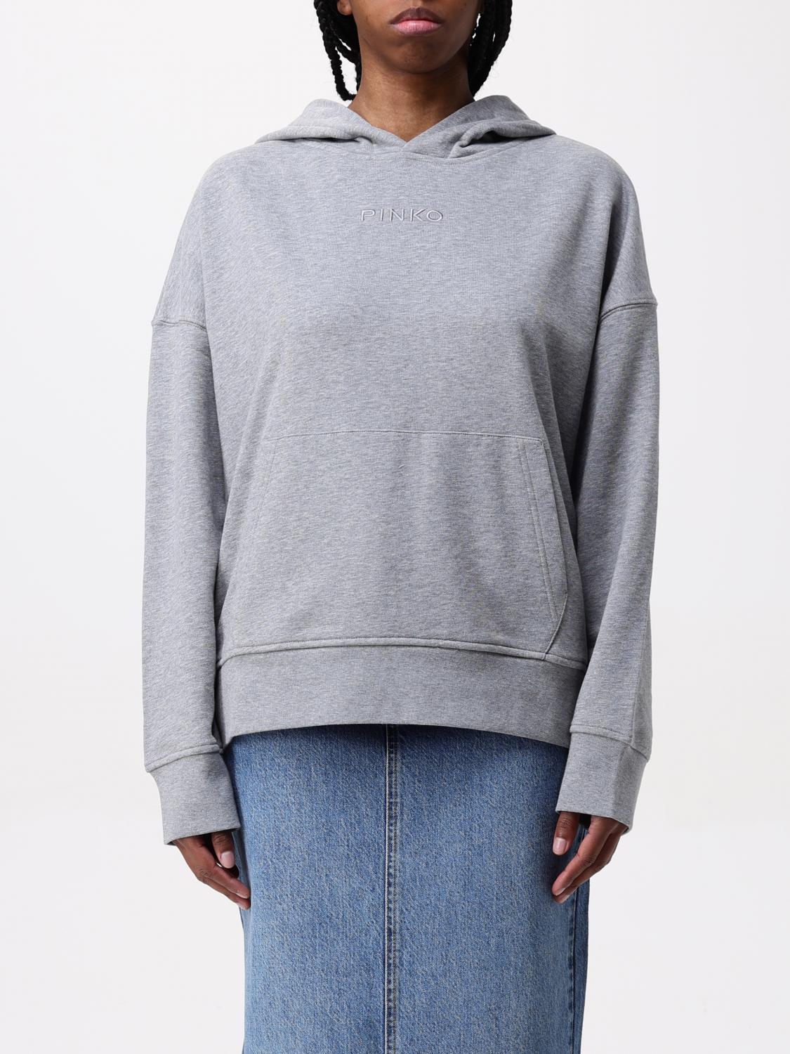 Pinko Sweatshirt Woman Color Grey In Grey