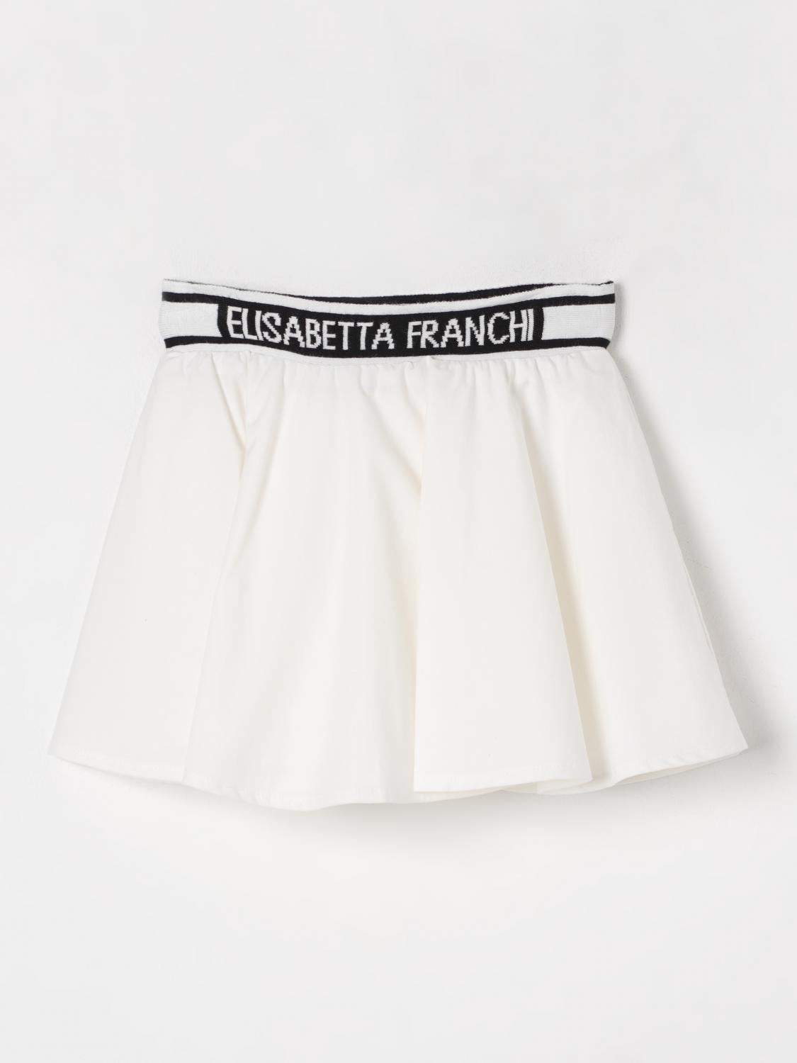 Elisabetta Franchi La Mia Bambina Skirt Kids Color Ivory In Ivory