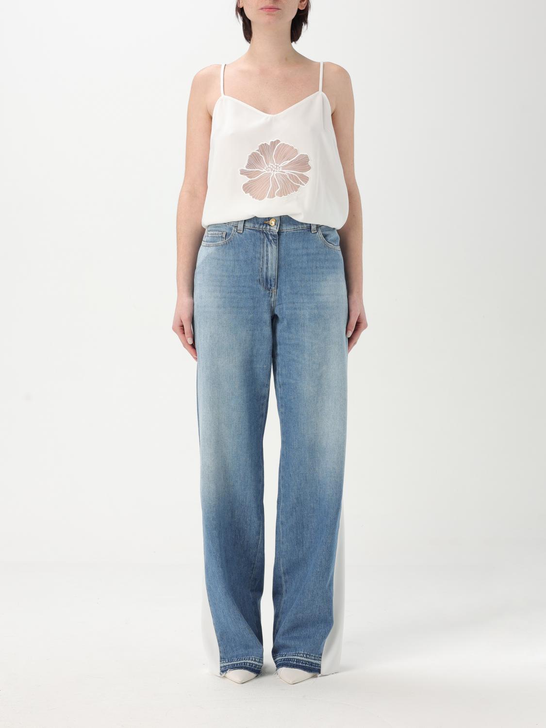 Elisabetta Franchi Jumpsuits Woman Color Denim In Denim