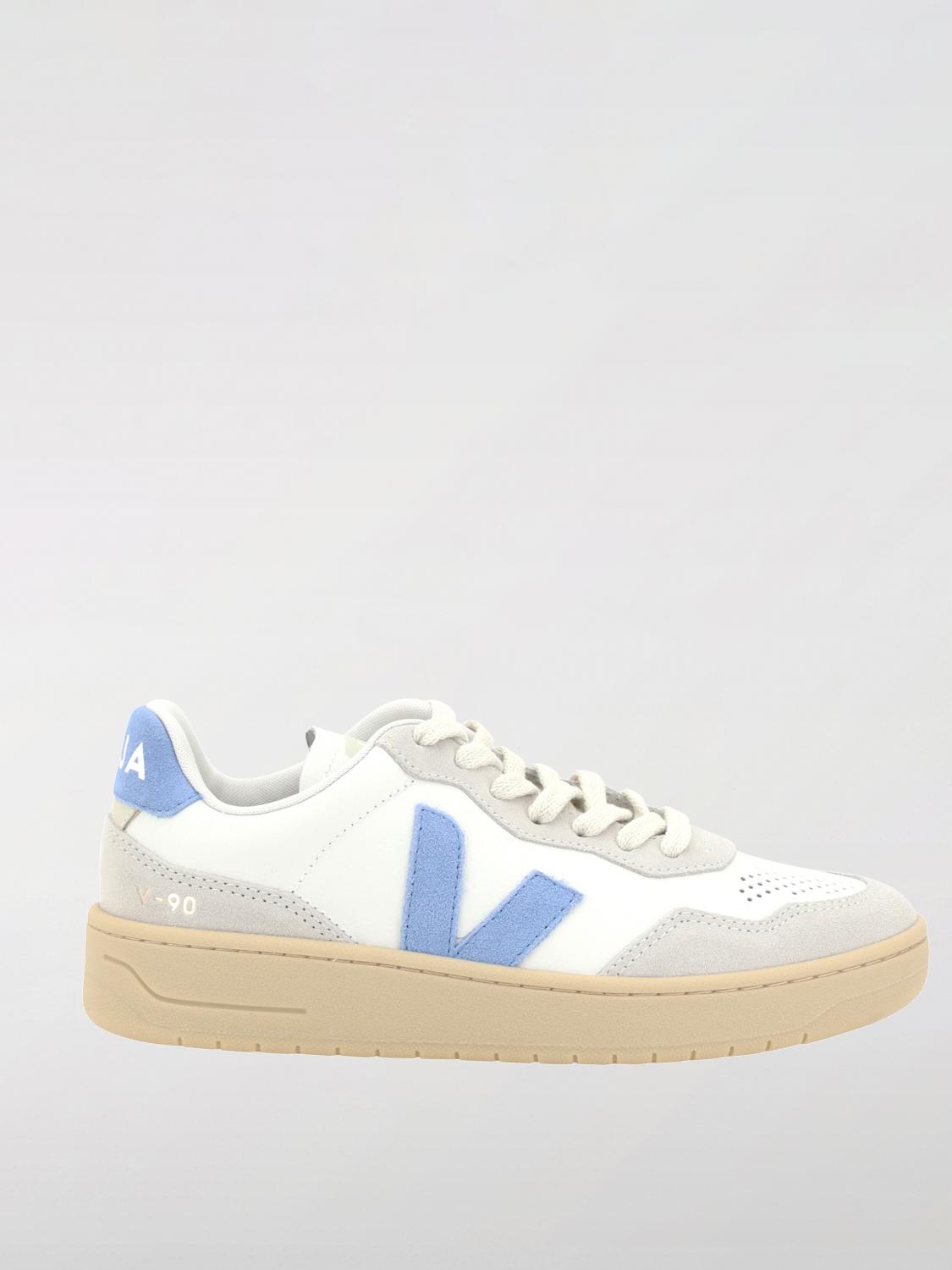 Veja Leather V-90 Sneakers In White