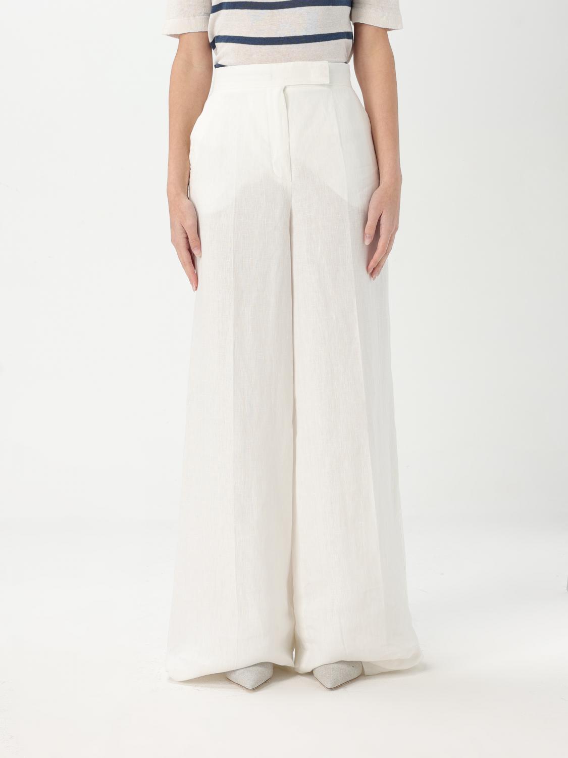 MAX MARA PANTS MAX MARA WOMAN COLOR WHITE G62276001