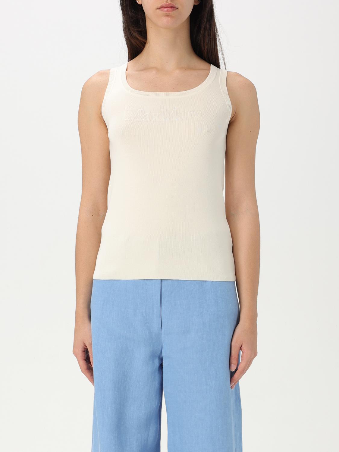 Shop Max Mara Top Woman Color Yellow Cream