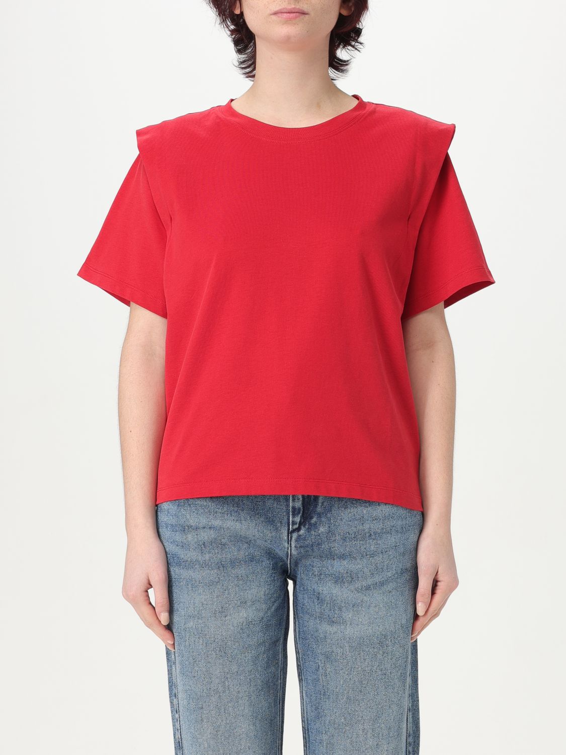 Isabel Marant Zelitos Layered Crewneck T In Red