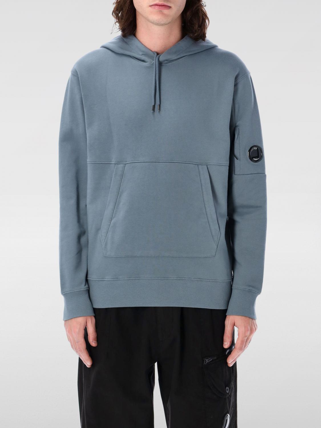 C.p. Company C.p.company Diagonal Raised Fleece Lens Hooded Sweatshirt In Grau 1