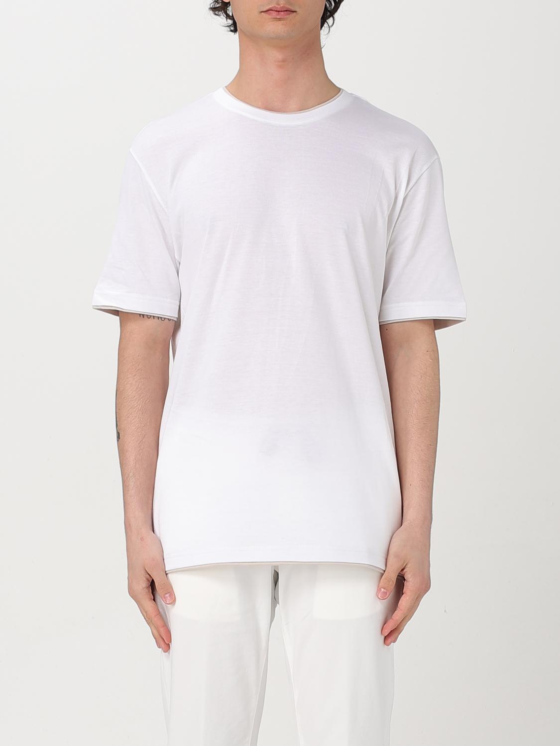 Shop Eleventy T-shirt Men Color White
