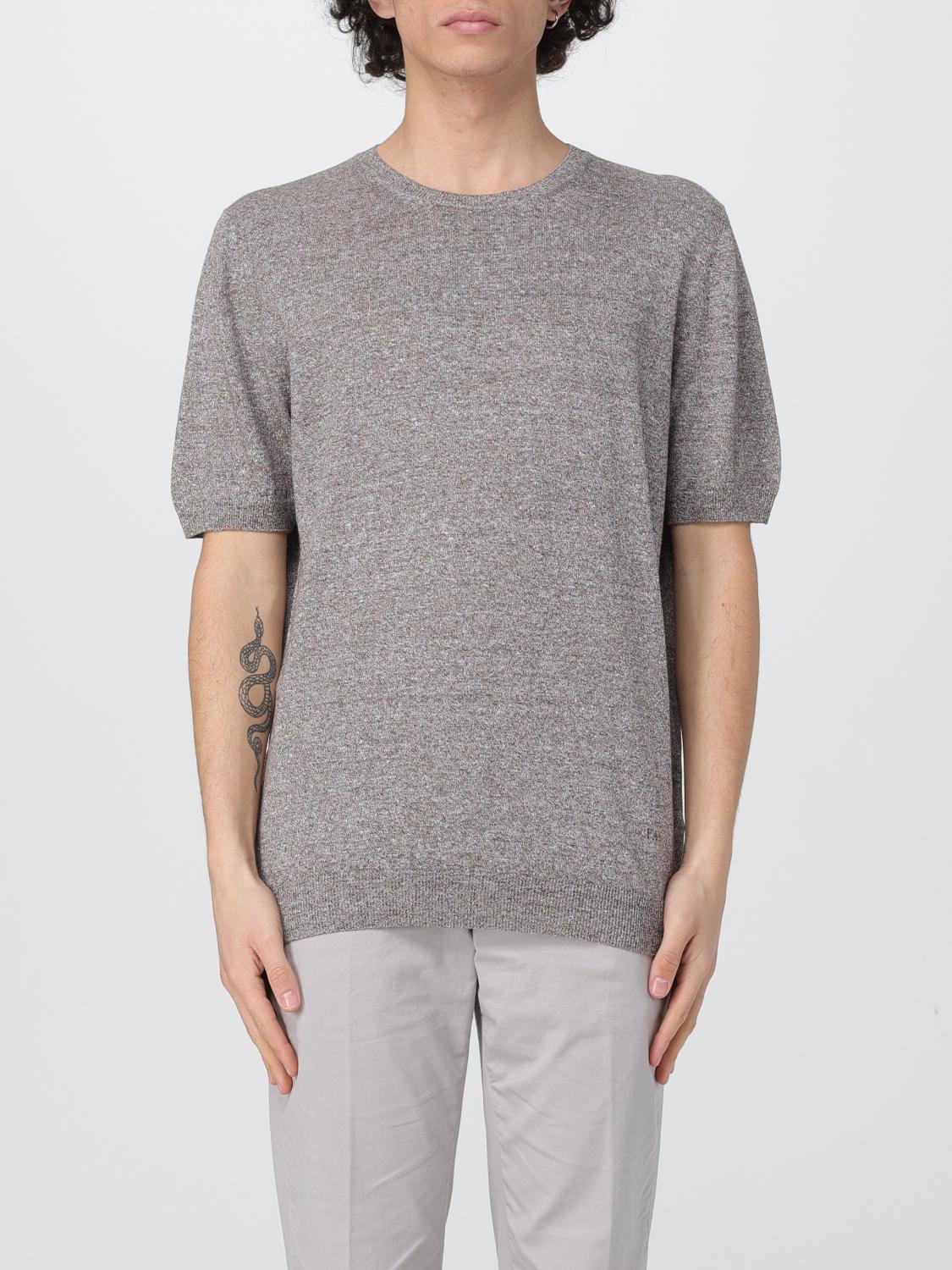 Fay Crew-neck Short-sleeve T-shirt In Grey