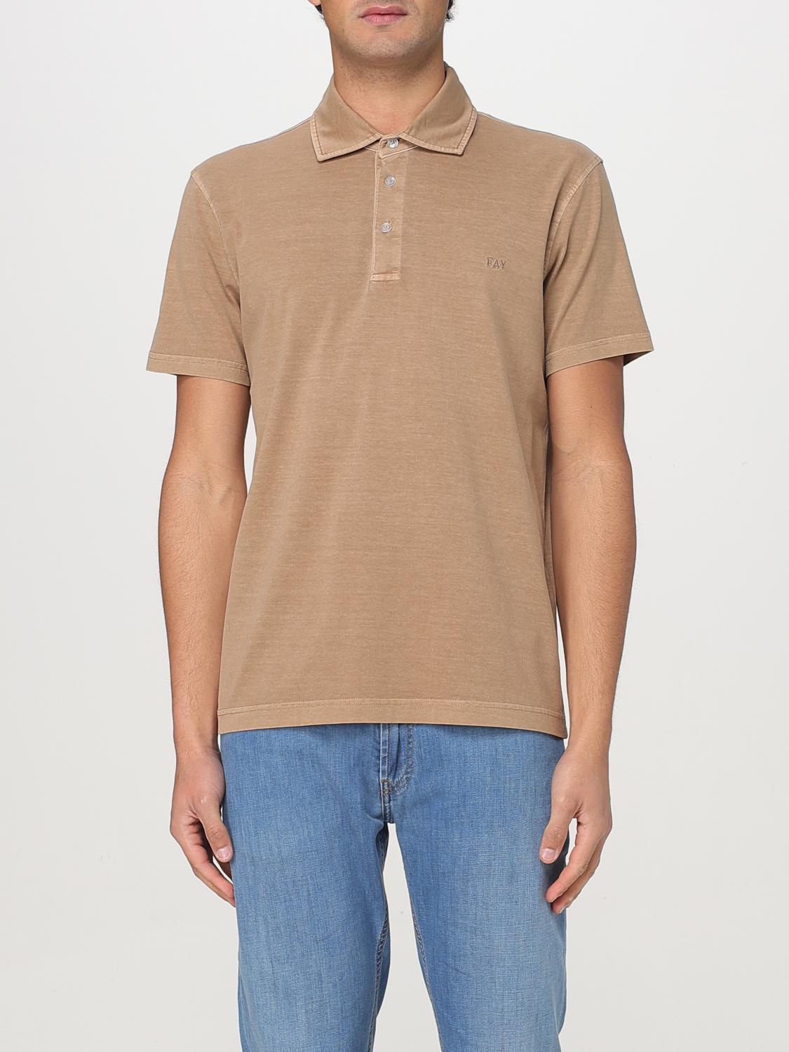 Fay Polo Shirt  Men Color Beige In Beige