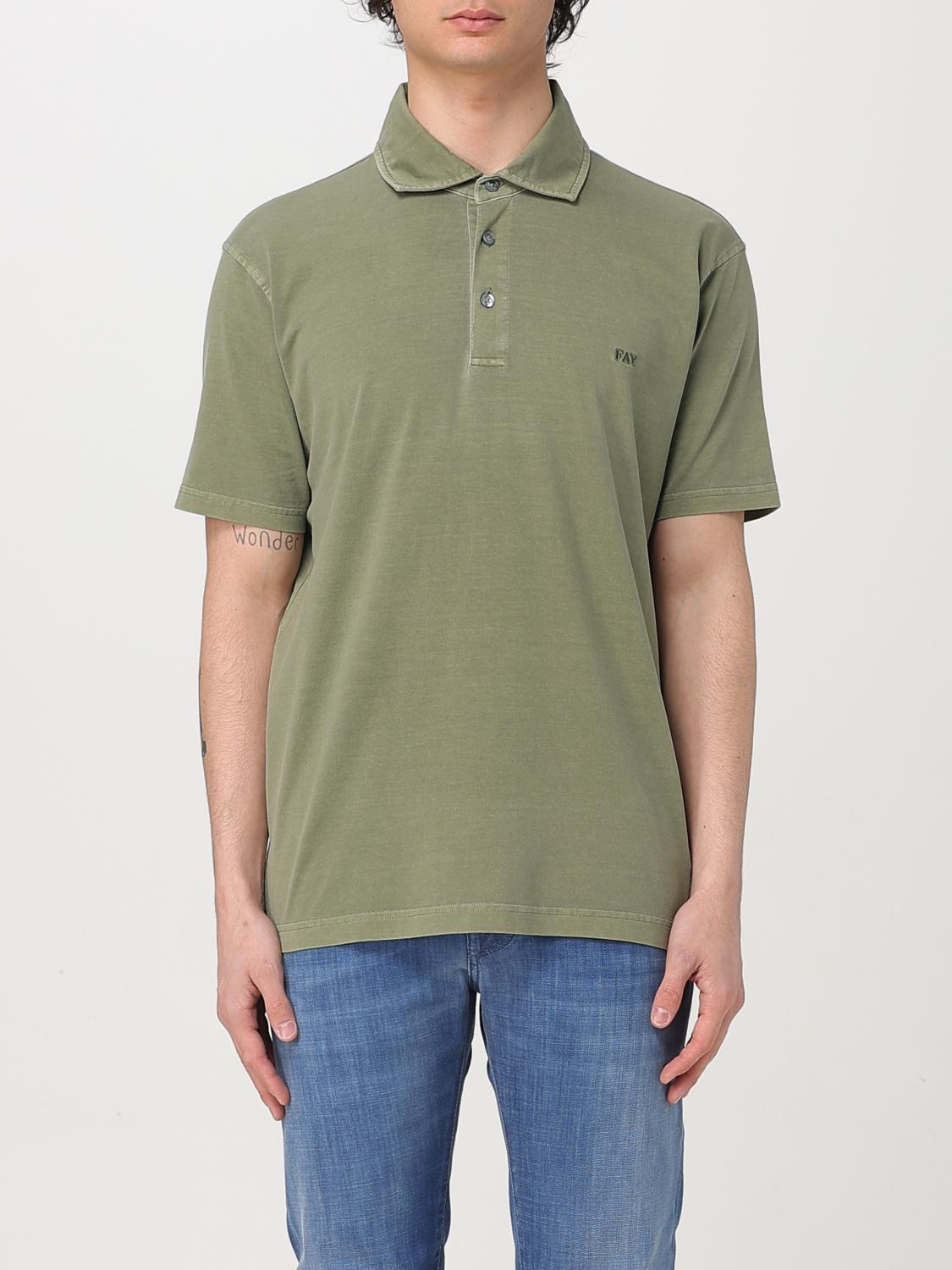Fay T-shirts And Polos Green In Military