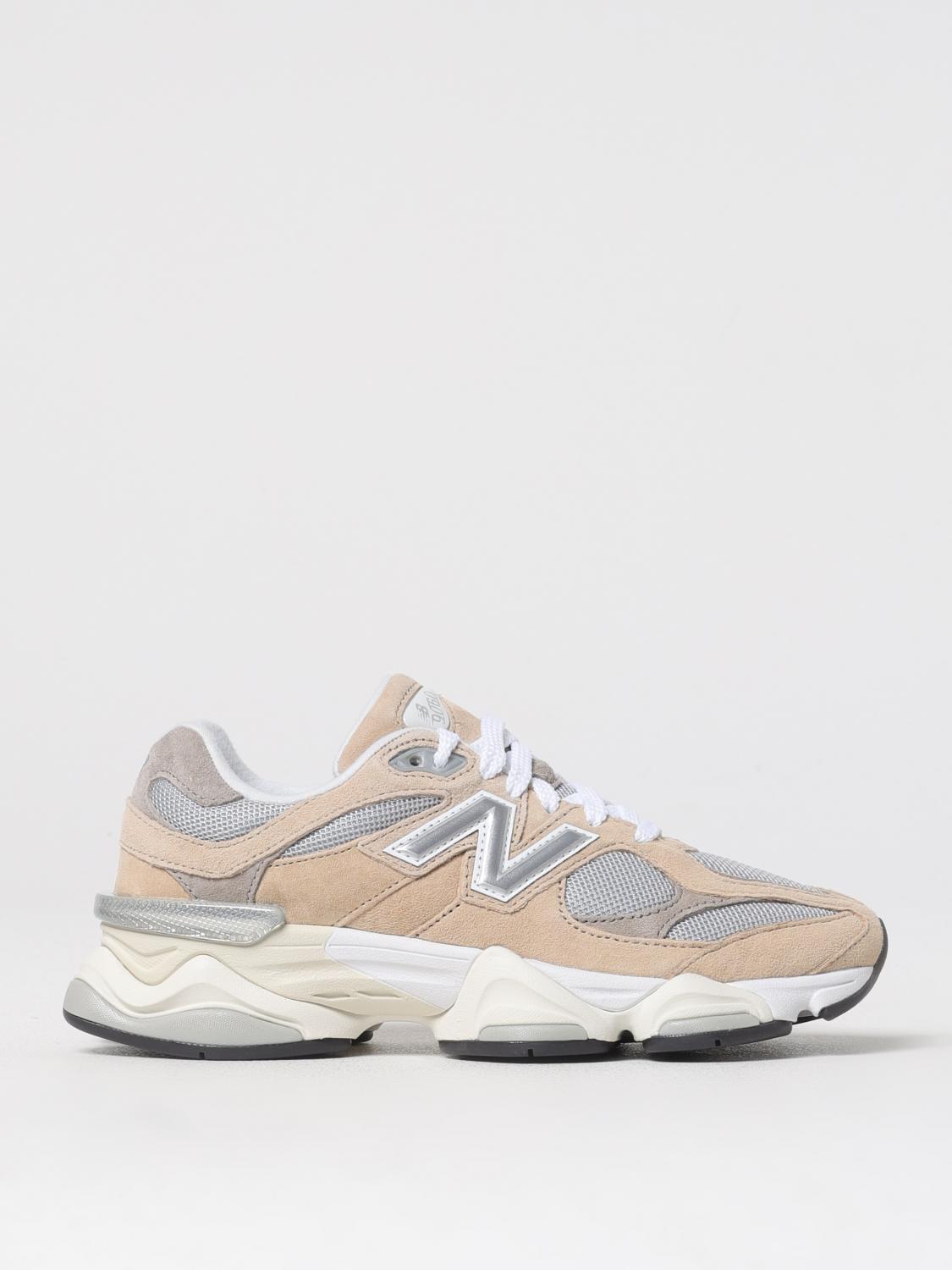 New Balance 9060 Brown Sneaker With Side Logo And Chunky Sole In Suede Unisex In Beige