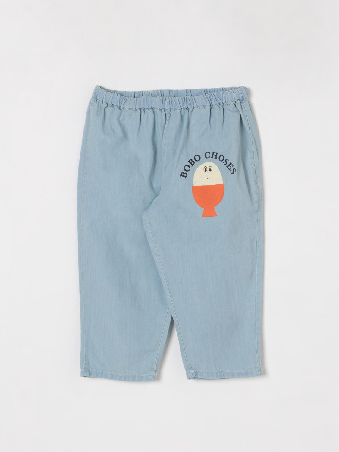 Bobo Choses Cotton Denim Pants In Denim