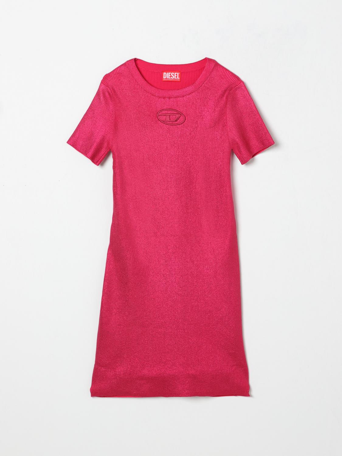 Diesel Dmonervax Dress In Fuchsia