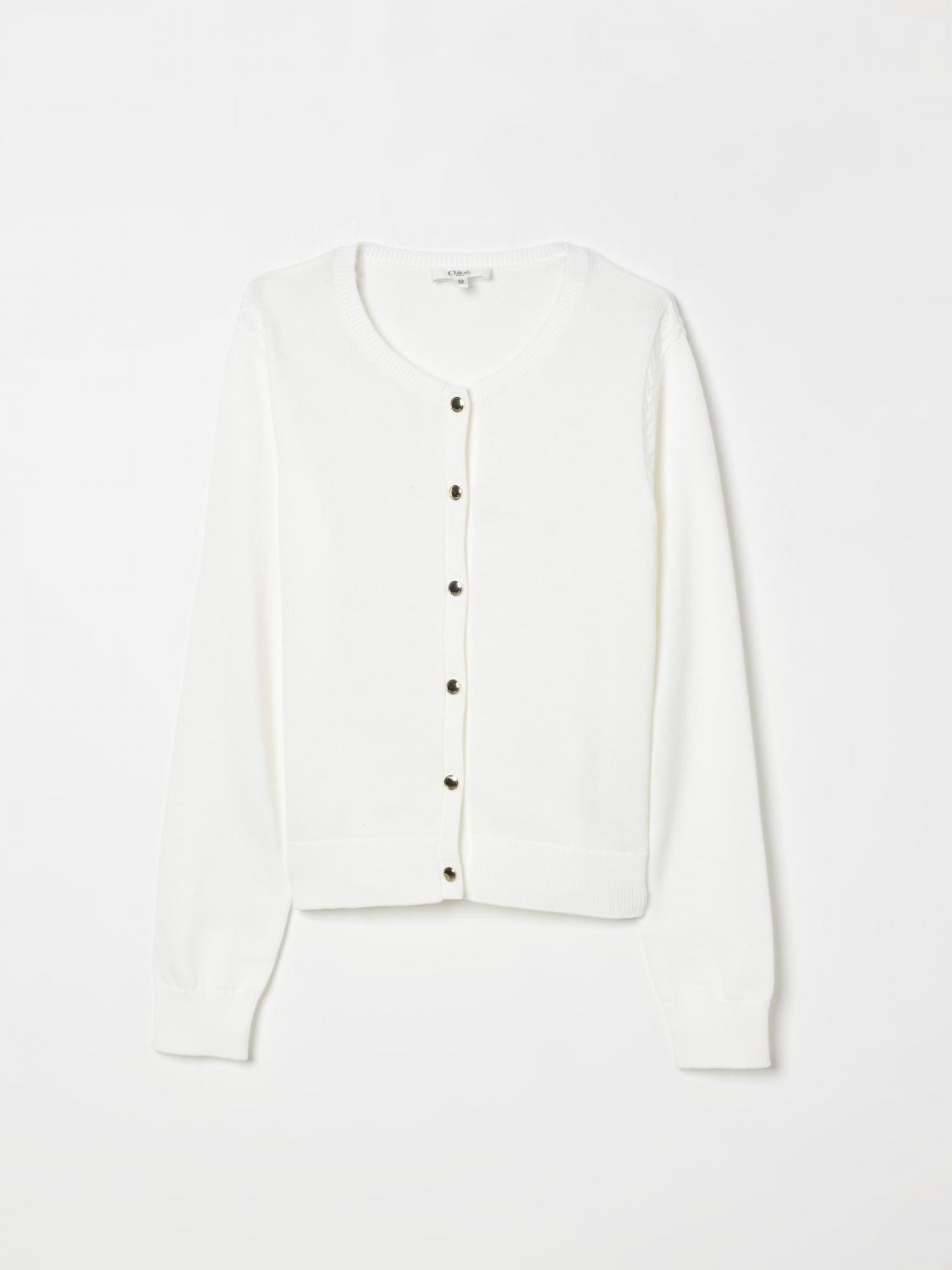 Chloé Sweater Kids Color White In White